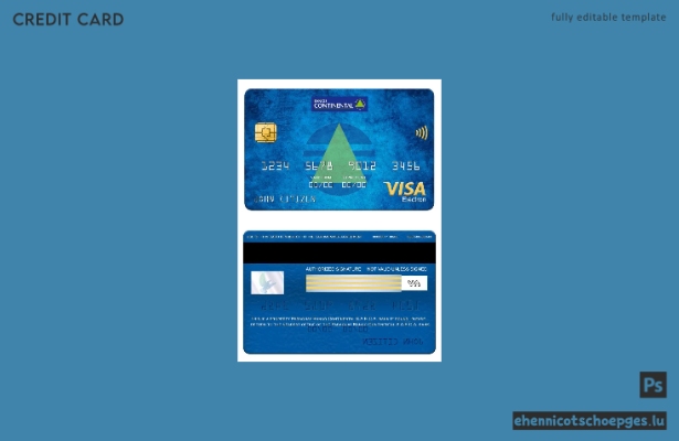 Beispielvorschau der paraguayischen Banco Continental S.A.E.C.A. Visa Electron-Bankkarte